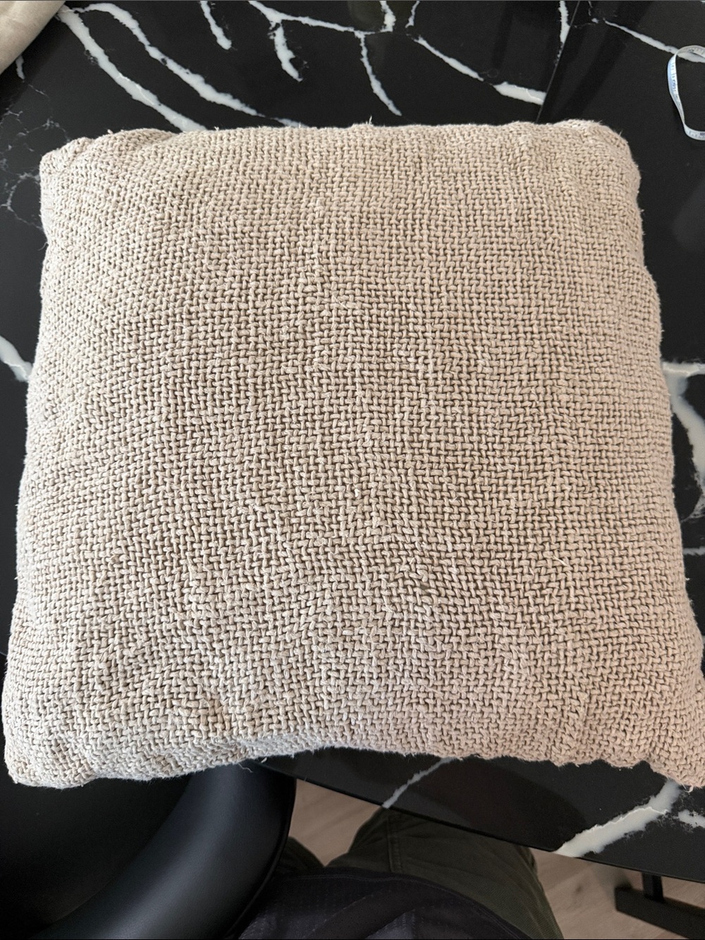 Pottery Barn Natural Beige Woven Accent Pillow 20X20